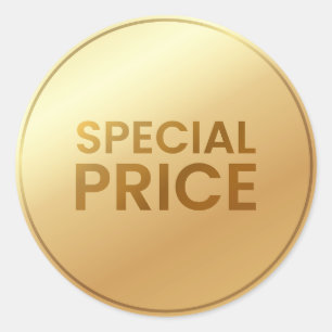 Pegatina Redonda Precio especial de venta oro