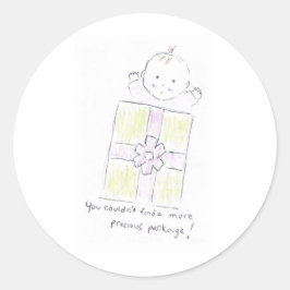 Pegatina Redonda Precioso paquete