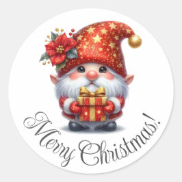 Pegatina Redonda Preciosos y alegres pegatinas navideños