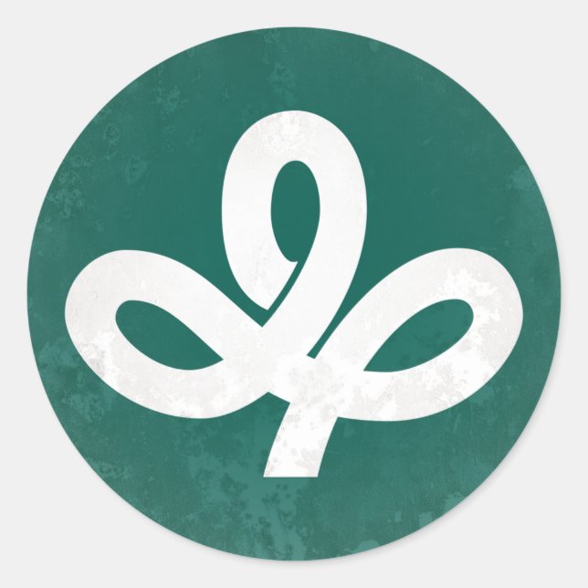 Pegatina Redonda Prefectura de Miyagi (Anverso)