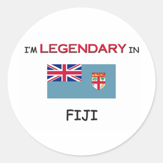 Pegatina Redonda Prefiero estar en FIJI (Anverso)