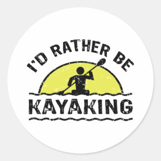 Pegatina Redonda Prefiero ser kayak