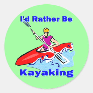 Pegatina Redonda Prefiero ser kayak 1
