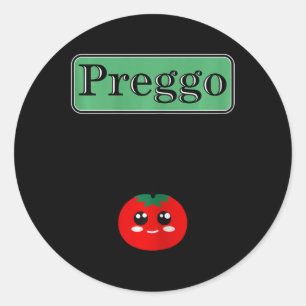 Pegatina Redonda Preggo Sauce Funny Maternity Halloween Vestido Tom