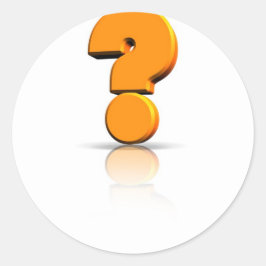 Pegatina Redonda Pregunta