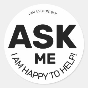 Pegatina Redonda Pregúntame