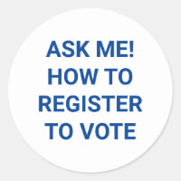Pregúntame cómo registrarse para votar en azul y b