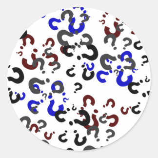 Pegatina Redonda Preguntas