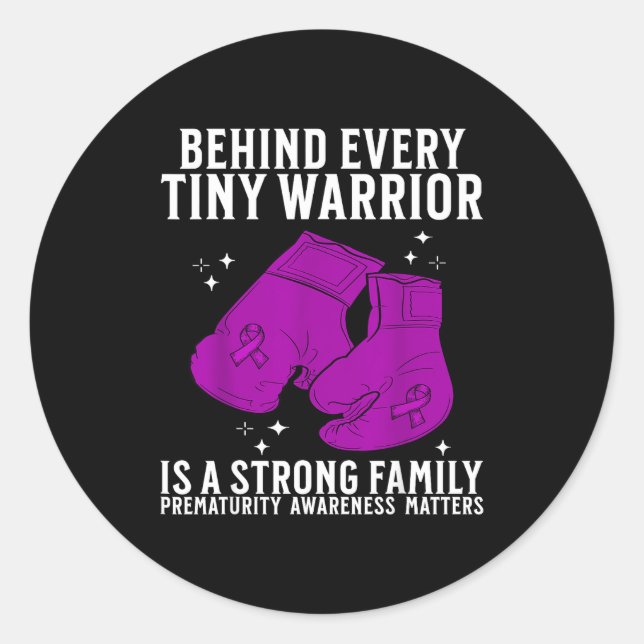Pegatina Redonda Prematurity Awareness For Nicu Parents Nicu Awaren (Anverso)