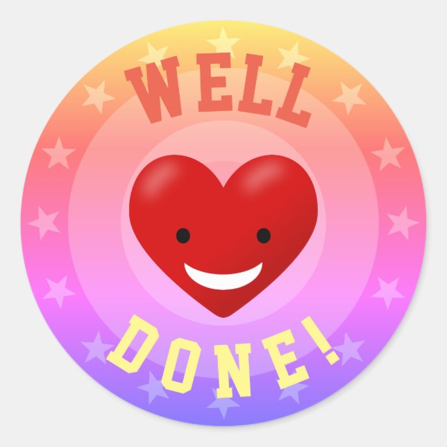 Pegatina Redonda Premio bien hecho (Anverso)