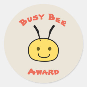 Pegatina Redonda Premio Busy Bee