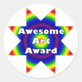 Pegatina Redonda Premio de arte impresionante