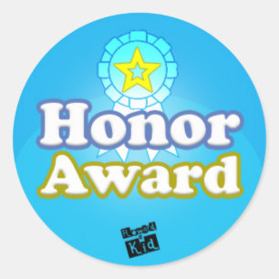 Pegatina Redonda Premio de honor (conjunto de 20)