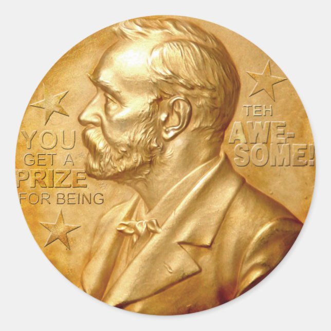 Pegatina Redonda ¡Premios para todos! (Anverso)