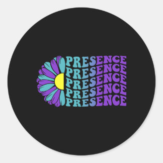 Pegatina Redonda Presence Prevention Awareness Suower