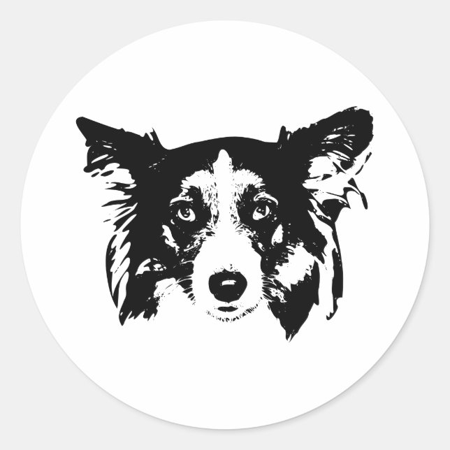 Pegatina Redonda Presencia en miniatura (Anverso)