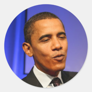 Pegatina Redonda Presidente Barack Obama