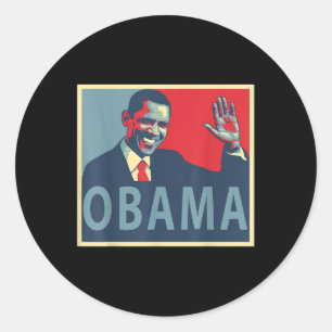 Pegatina Redonda Presidente Barack Obama