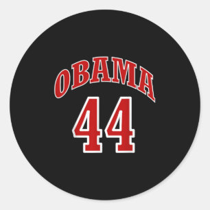 Pegatina Redonda Presidente Barack Obama 44 Shirt Faux Jersey 44th 