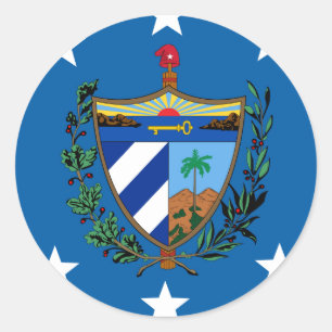 Pegatina Redonda Presidente De Cuba, Croacia