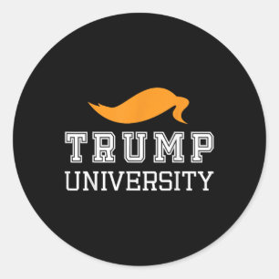 Pegatina Redonda Presidente de la Universidad Cute Donald Trump 45