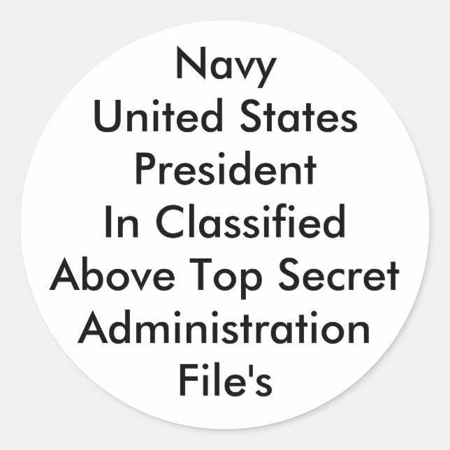 Pegatina Redonda Presidente de los Estados Unidos (Anverso)