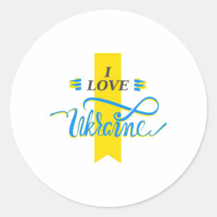 Pegatina Redonda Presidente de Ucrania Volodymyr Zelensky Sticker1 