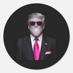 Pegatina Redonda Presidente del voto Divertido diseño Trump