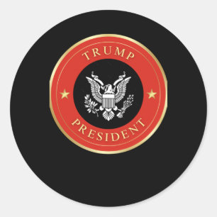 Pegatina Redonda Presidente Donald Trump
