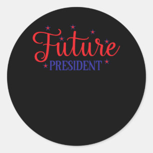 Pegatina Redonda Presidente futuro de Estados Unidos