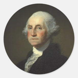 Pegatina Redonda Presidente George Washington