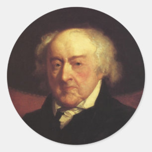 Pegatina Redonda Presidente John Adams
