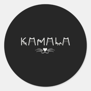 Pegatina Redonda Presidente Kamala 2024 Kamala Cat Letter Desig