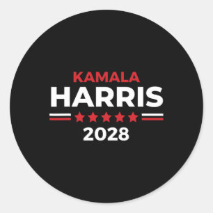 Pegatina Redonda Presidente Kamala Harris Para Presidente 2028