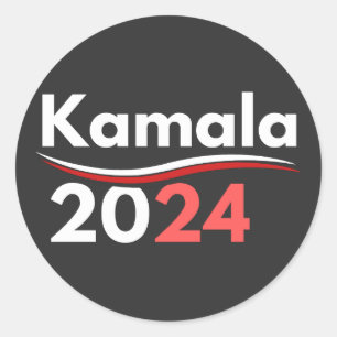 Pegatina Redonda presidente kamala harris, presidente harris