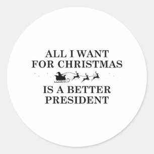 Pegatina Redonda Presidente navidades