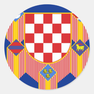 Pegatina Redonda Presidente República Croacia, Croacia