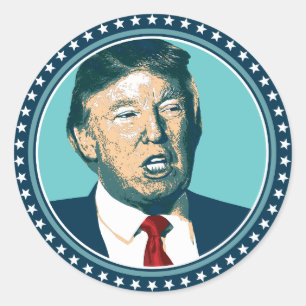 Pegatina Redonda Presidente Trump