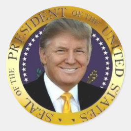 PEGATINA REDONDA PRESIDENTE TRUMP