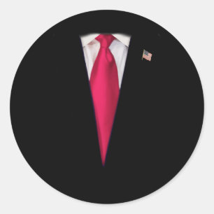 Pegatina Redonda Presidente Trump de Estados Unidos demanda disfraz