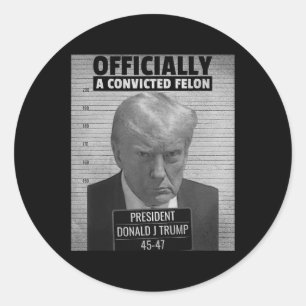 Pegatina Redonda Presidente Trump Divertido Es Oficialmente Un Feló