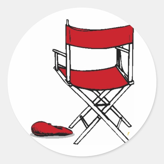 Pegatina Redonda Presidente y Gorra del Director (Anverso)