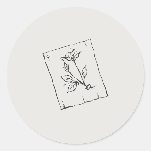 Pegatina Redonda Pressed Rose- Regency Correspondence (Anverso)