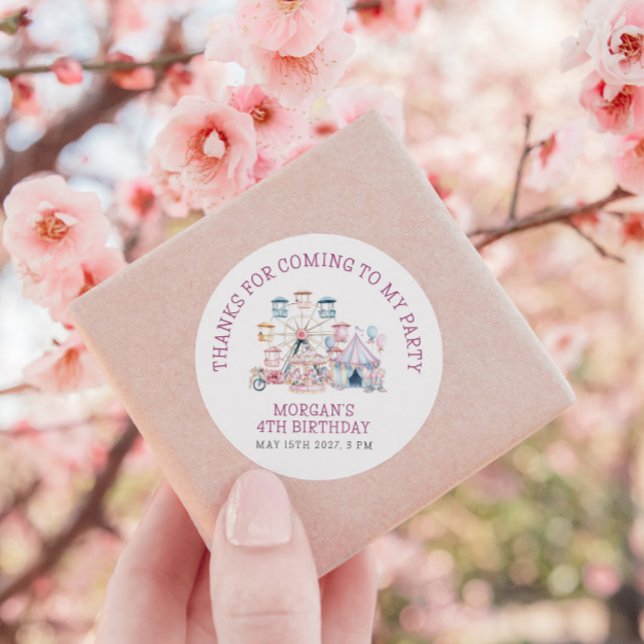 Pegatina Redonda Presupuesto de cumpleaños de Cute de Carnaval Grac (Subido por el creador)