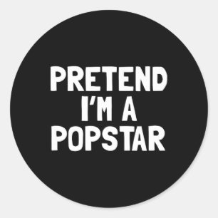 Pegatina Redonda Pretende que soy un disfraz de Halloween de Popsta