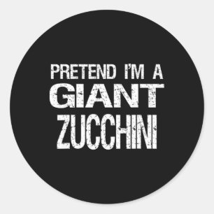 Pegatina Redonda Pretende que soy un disfraz gigante de Halloween Z