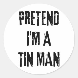 Pegatina Redonda Pretende que soy un genio de la Halloween de últim
