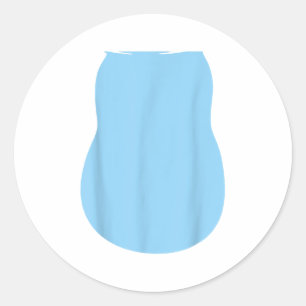 Pegatina Redonda Pretender un perro extranjero disfraz Halloween Pe