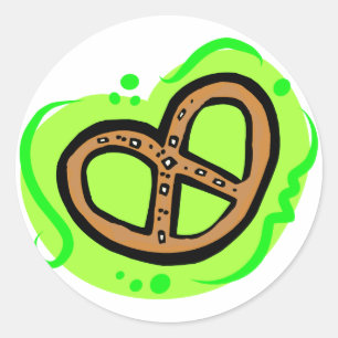 Pegatina Redonda Pretzel