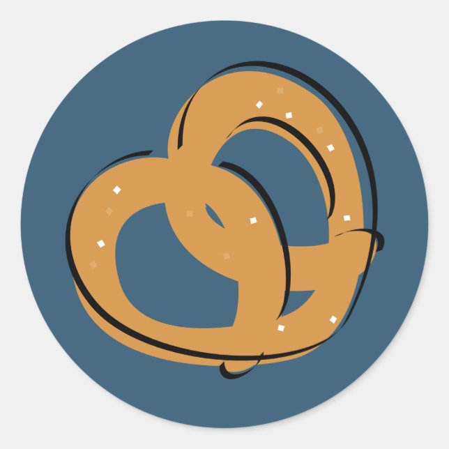 Pegatina Redonda Pretzel Twist (Anverso)